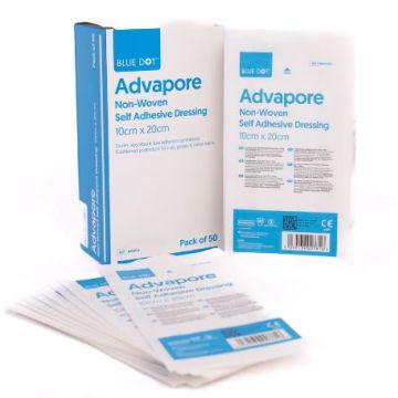 Advapore Self Adhesive Wound Dressing 10cm x 25cm - pack 50