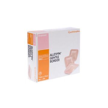 Allevyn Gentle Border Foam 7.5 x 7.5 x 10cm - Case of 10