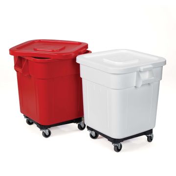 Bin Huskee 140 Ltr With Lid 710H x 550W and Wheels - Red - EACH