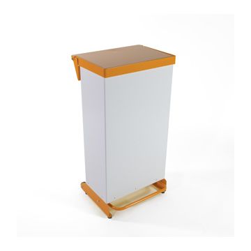 Bin F/R - 65ltr Foot operated-Fully Enclosed-Orange-Each