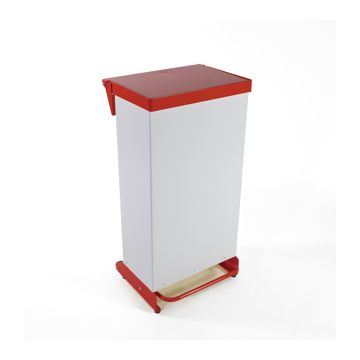 Bin F/R - 65ltr Foot operated-Fully Enclosed-Red-Each