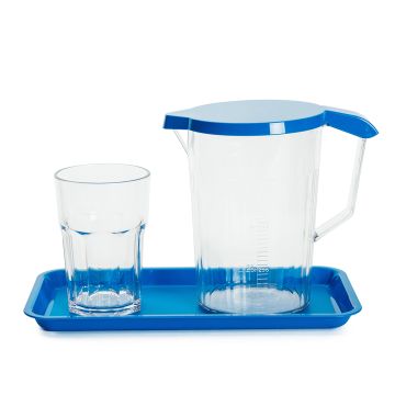 Locker Set Including 3640Ml Tumbler Graduated Jug Lid And Serving Platter - Blue