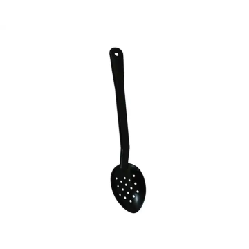 Polycarbonate Black Perforated Serving Spoon (33cm) - Each