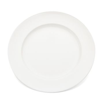 Polycarbonate Dinner Plate Wide Rim (24cm) WHITE