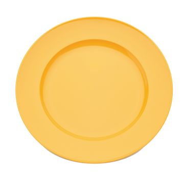 Polycarbonate Dinner Plate Wide Rim (24cm) YELLOW