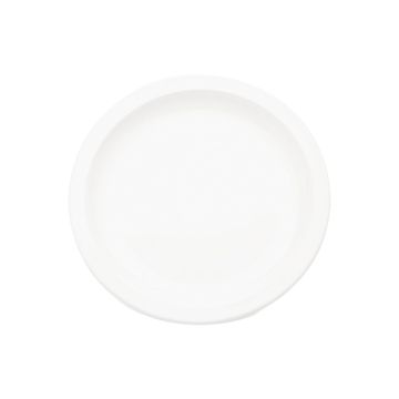 Polycarb Dinner Plate Narrow Rim White 25.5cm