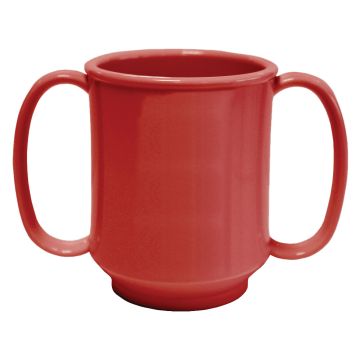Two Handle Melamine Mug - Red