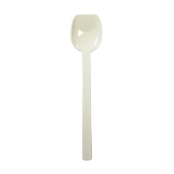 Flat Edge Polycarbonate Spoon (Wide) WHITE - EACH