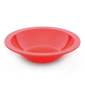 Polycarb Bowl Narrow Rim Red - Each