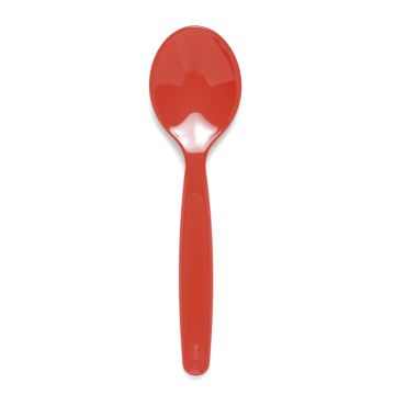 Polycarbonate Dessert Spoon Red - EACH
