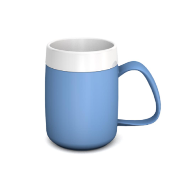 Light Blue Internal Cone One Handled Mug