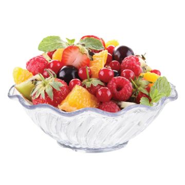 Clear Swirl Polycarbonate Dessert Dish