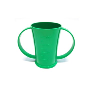 Polycarbonate 2 Handled Beaker Green - Each