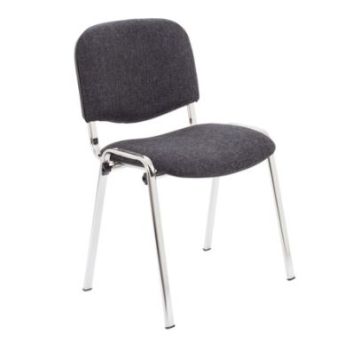 Chair Stacking Chrome Leg Charcoal