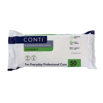 Conti Flushable Skin Cleansing Dry Wipes