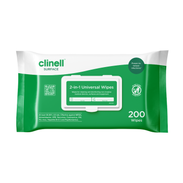 Clinell Universal Sanitising Wipes  -  Pack 200