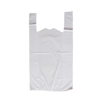 Vest Polythene Bag White With Tie Handles - Case 2000