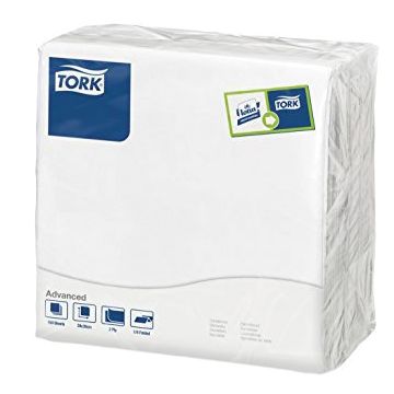 Tork 2 Ply White Dinner Napkins 39Cm X 150 - Case Of 12