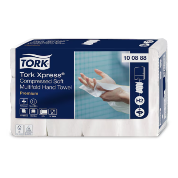 Tork Xpress Compressed Soft Multifold Hand Towels (White) - Case of 2040