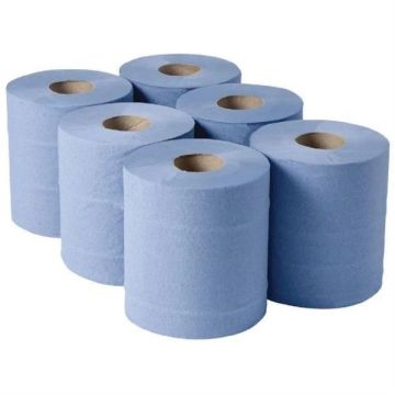 Centrefeed: Blue Embossed 2ply - 165mm - 100m - Case 6