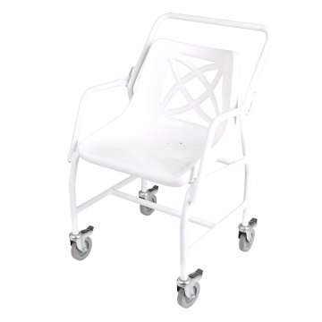 Mobile Shower Chair with Detachable Arms - Each