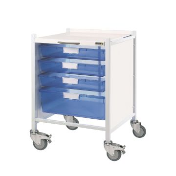 Vista 40 Trolley - 3 Single/1 Double Clear Trays - EACH