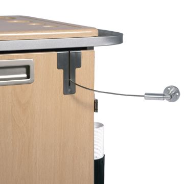 Drug Trolley Security Leash with Wall Fixing Bracket
