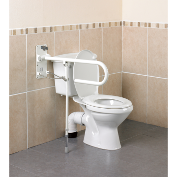 Arm Support Hinged With Adj Leg 75 cm Long, WHITE  -  Each