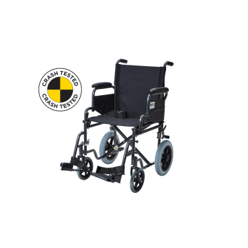 Wheelchair Transit Solid Tyres 45cm 115kg – Crash Tested - Each