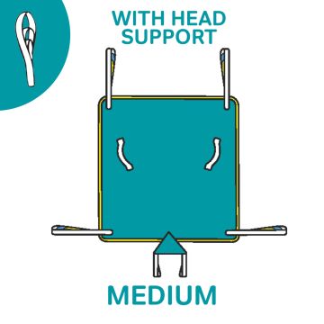 Supersoft Long Seat Hammock Sling with Padded Head Support - Medium