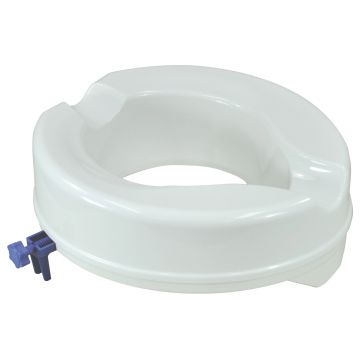 White Raised Toilet Seat - 15cm