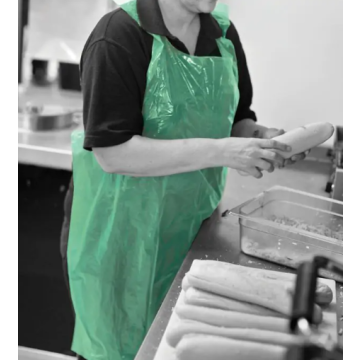 Flat Packed Green Aprons 30x58” 200g (760x1470mm 50mu) - Case of 250