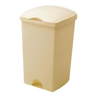 50Ltr Lift Up Lid Bin - Cream