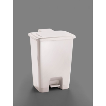 Plastic 15L Pedal Bin - White - Each 