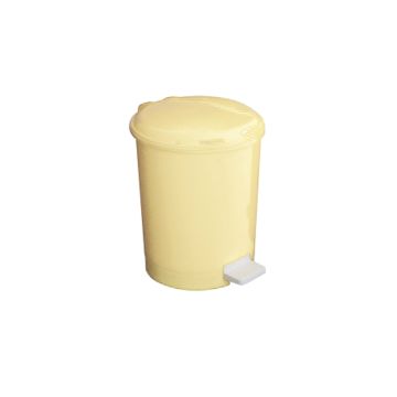 20L WHITE Waste Plastic Pedal Bin - EACH
