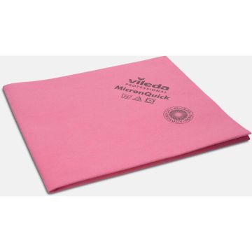 Vileda Professional MicronQuick Cloth RED- Pack of 5