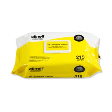 Clinell Detergent Wipes Pack of 215 - EACH 