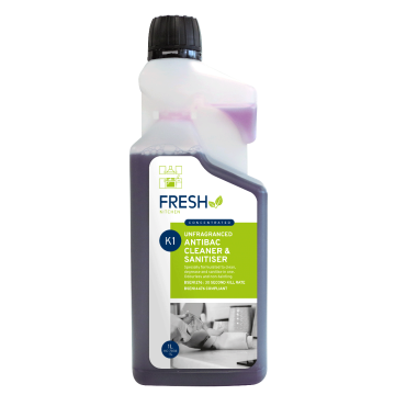 K1 Fresh Super Concentrated Unperfumed Antibac Cleaner and Sanitiser - 1Ltr