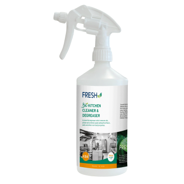 Trigger Bottle & Label for KB4 Fresh-Bio Kitchen Degreaser Concentrate 