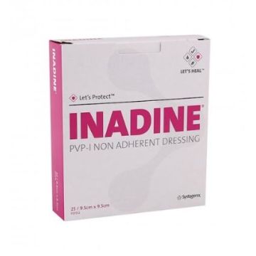 9.5 CM X 9.5 CM Inadine Povidone Iodine Non-Adher Ent Dressing - 10 pack