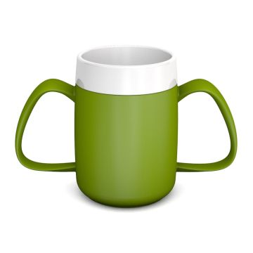 Ornamin Green Internal Cone Two Handled Mug (160ml) - Each