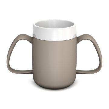 Ornamin Linen Internal Cone Two Handled Mug (160ml) - Each