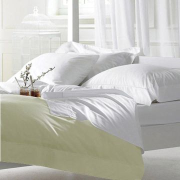 Lemon Polycotton Single Flat Sheet