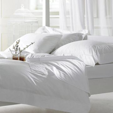 White Polycotton Single Flat Sheet