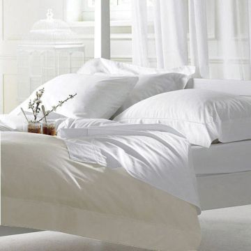 Cream Polycotton Single Duvet Cover