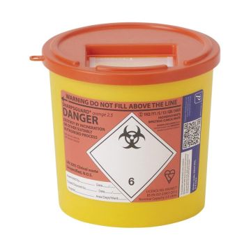 Sharps Container - Orange - 2.5Ltr