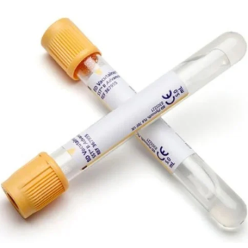 BD Vacutainer Tube Serum Plastic 3.5ml Gold with Gel SST11 13 X 75MM Hemoguard Cap - Box of 100