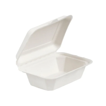 180mm x 125mm x 65mm Bagasse Clamshell Food Box - Case 600