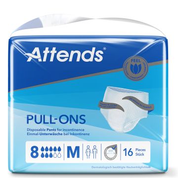 Attends Pull-Ons 8 Medium -  Pack 16