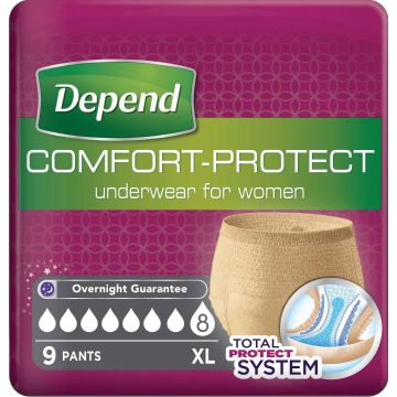 Depend Comfort Protect Pants - Female Extra Large - 9 Pack